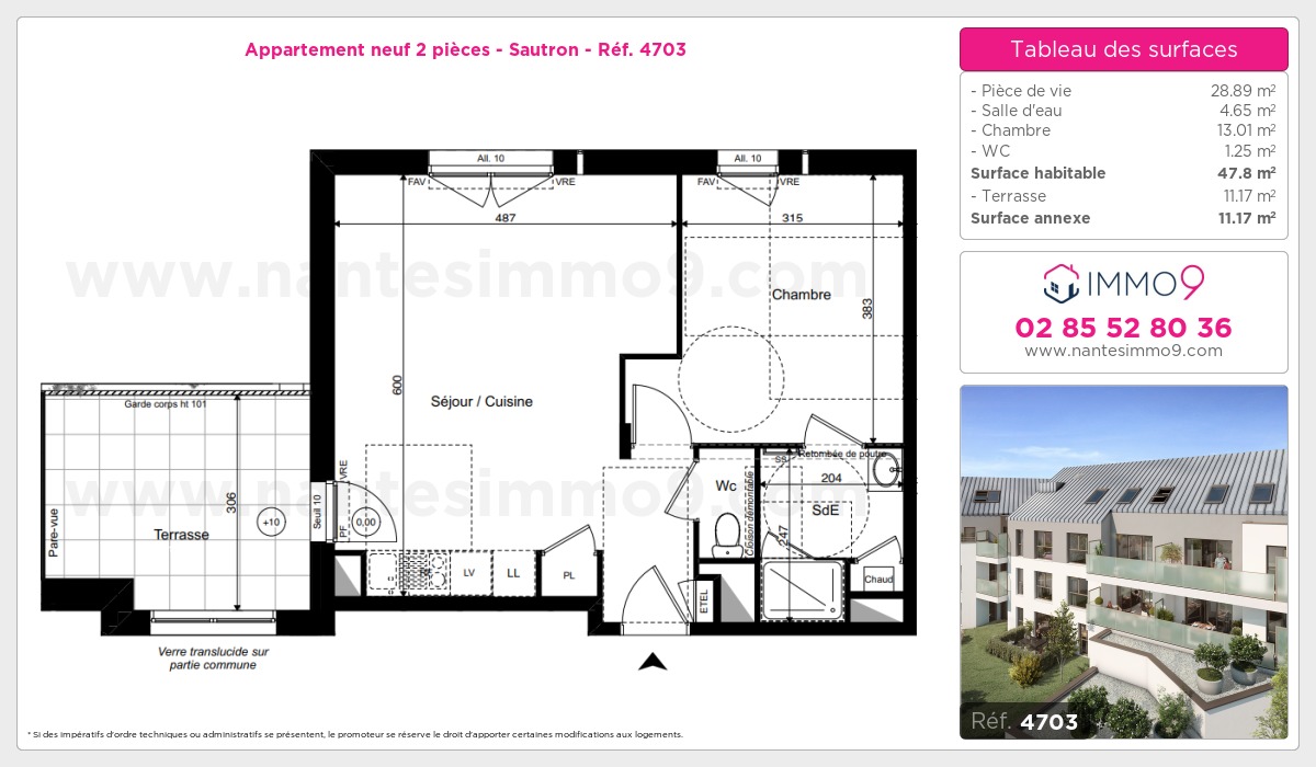 Plan et surfaces, Programme neuf Sautron Référence n° 4703