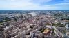 Vue aérienne du centre-ville de Nantes et de la Loire 