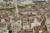 Une vue aérienne du centre historique de la Cité des Ducs de Bretagne