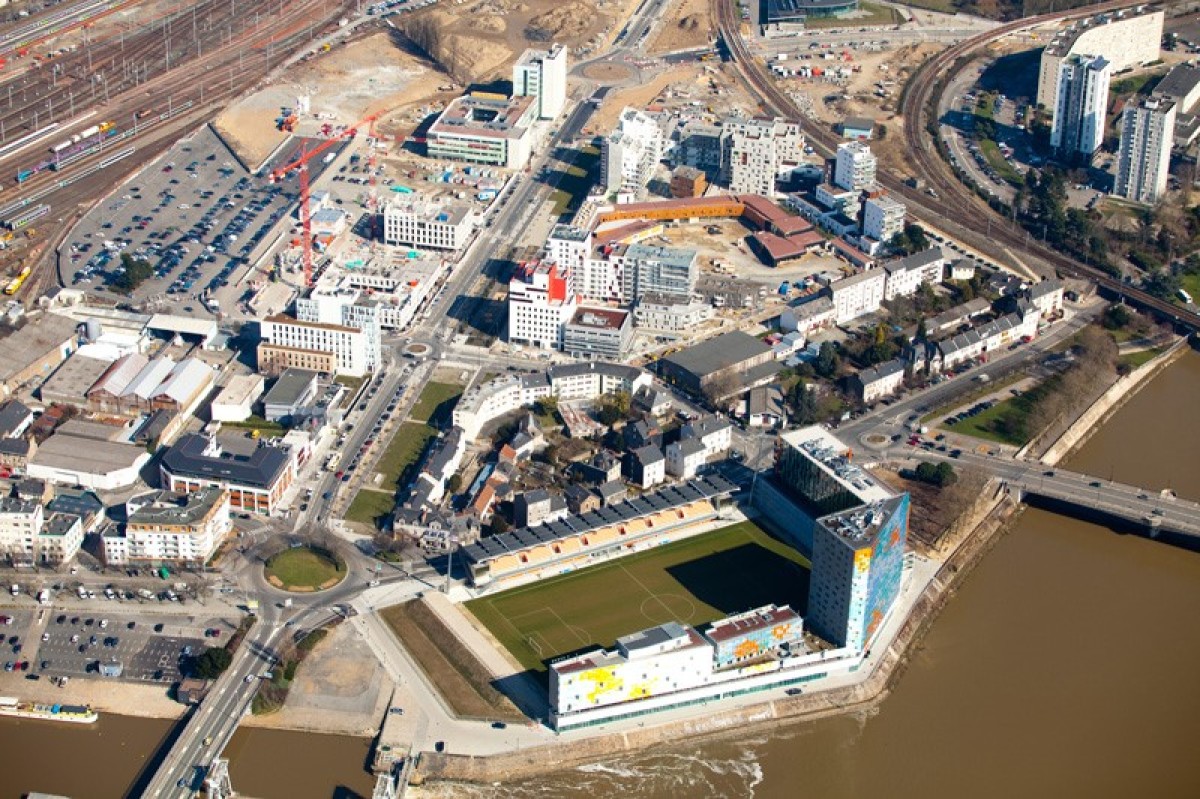 vue aérienne sur le quartier euronantes