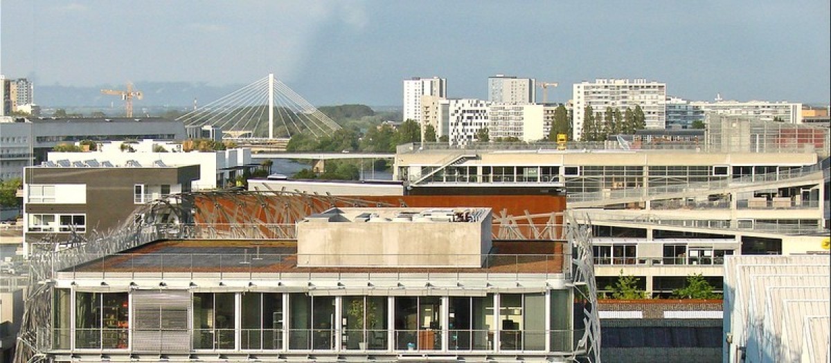 Nantes vue du quartier de la création