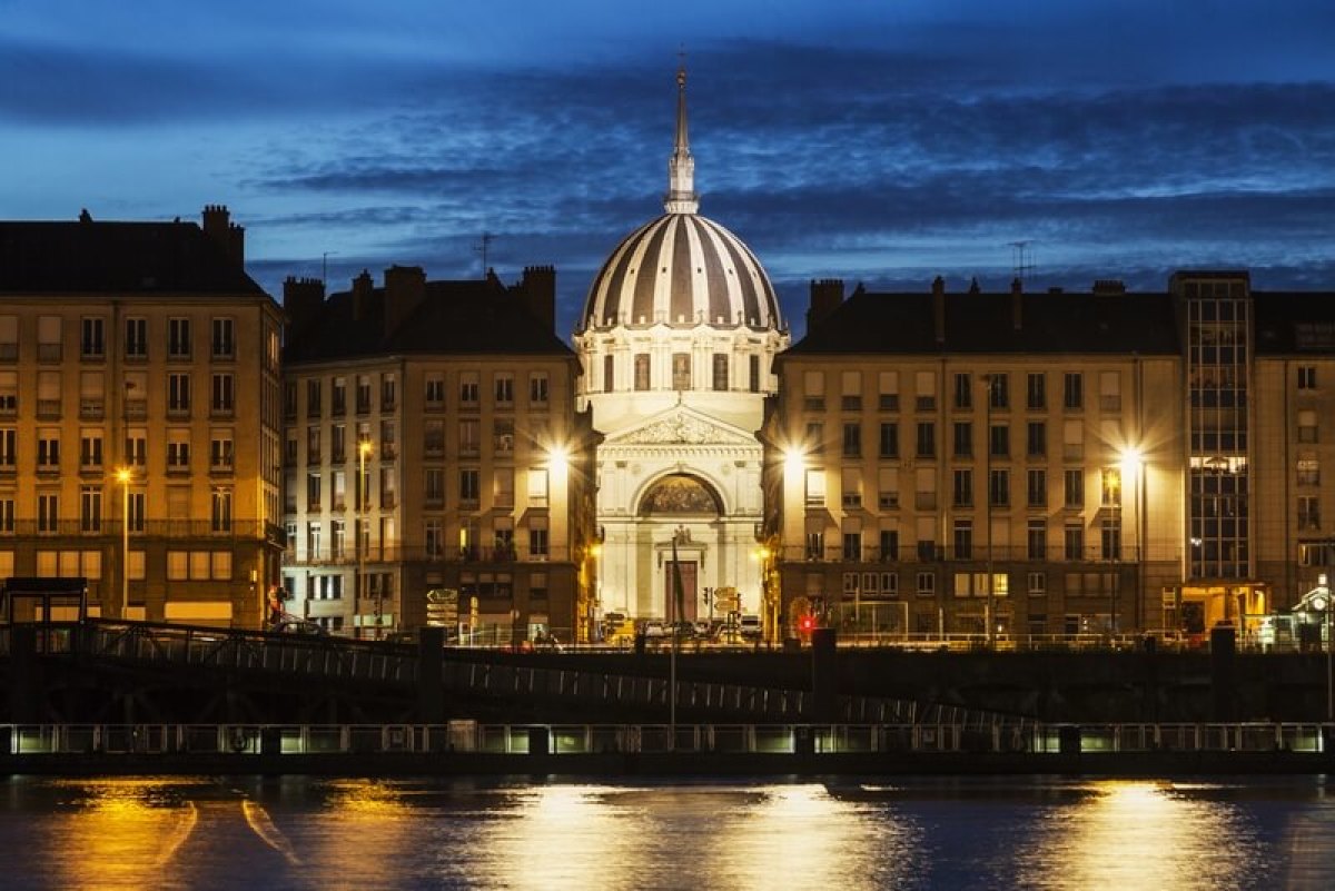 Nantes vue de la coupole et des quais