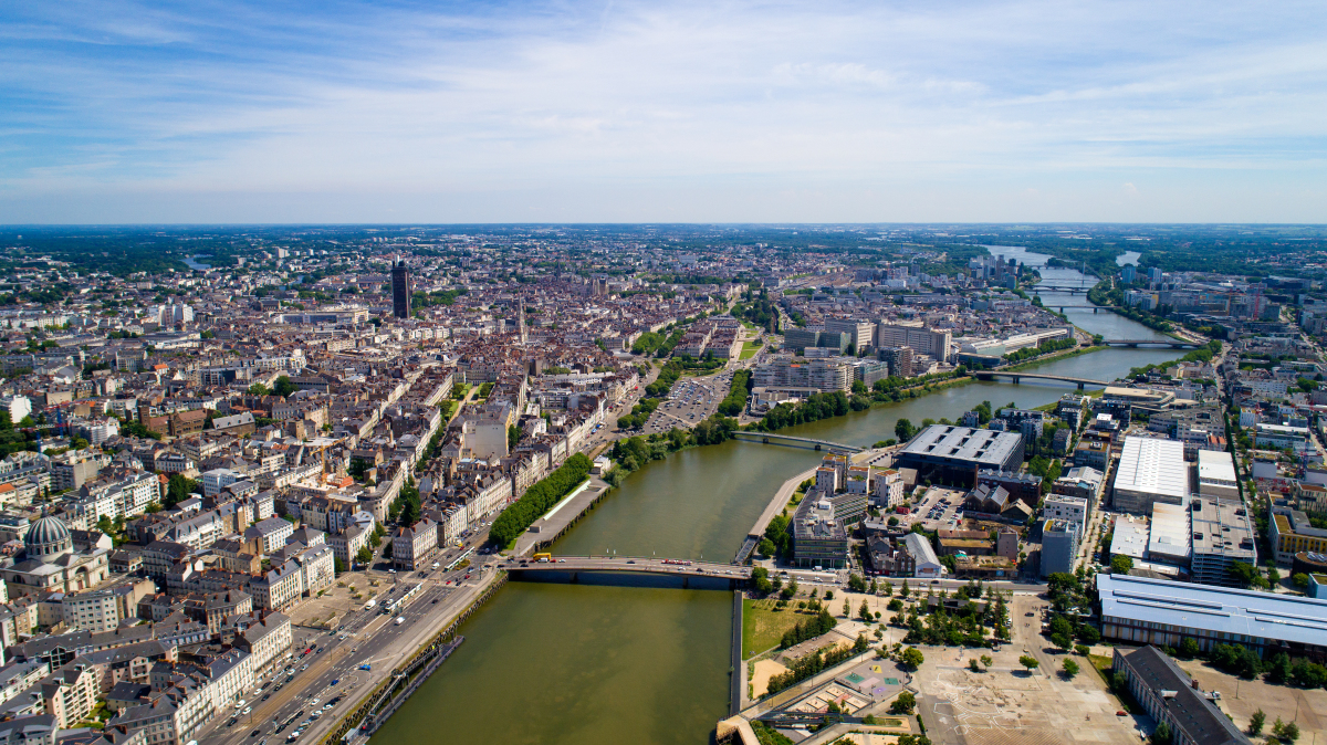 Territoires engagés pour le logement — vue aérienne des ponts de Nantes