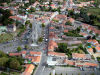 Vue aérienne de la place de l’église, à Nantes