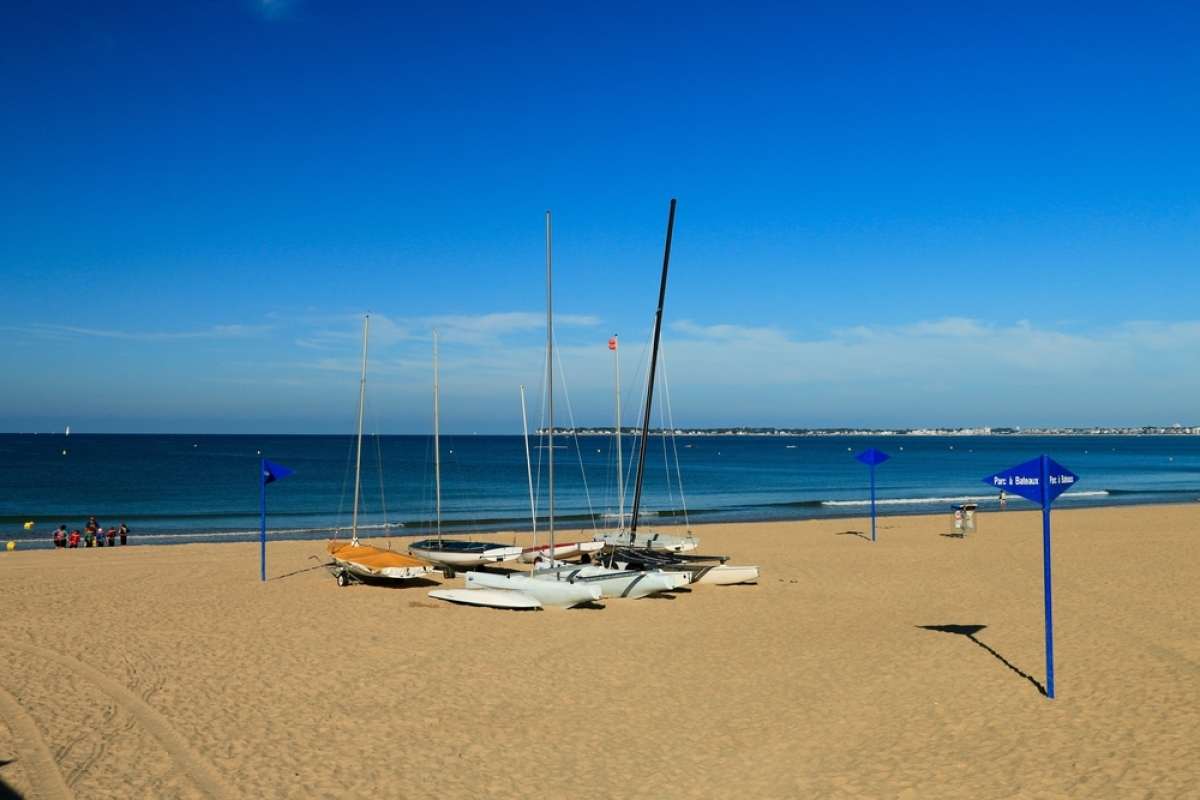 Immobilier neuf à Nantes – vue sur une plage de Pornichet, sur le Côte de Jade