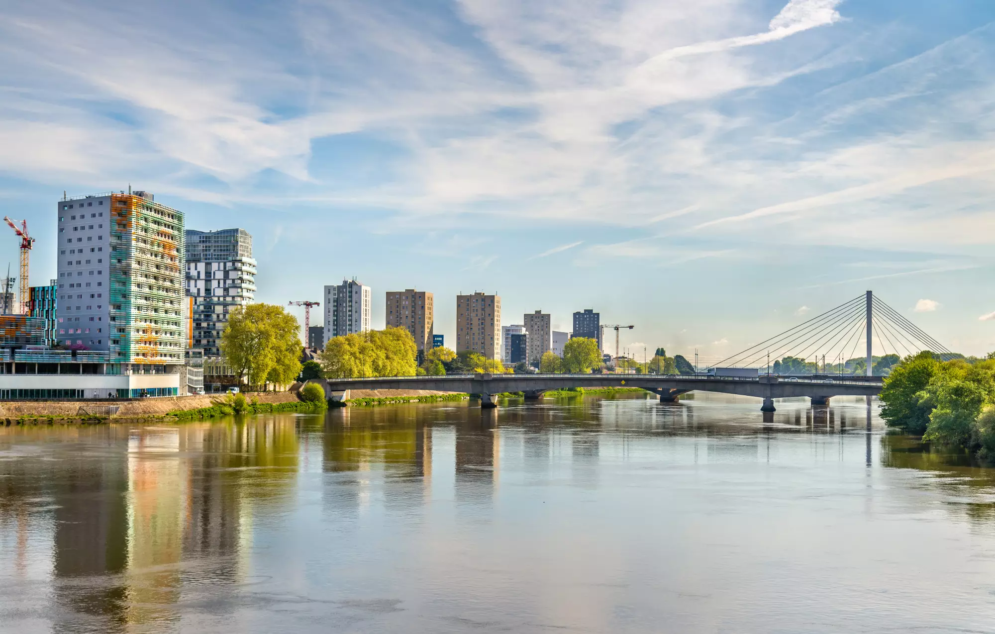 Un quartier de résidence neuve à Nantes