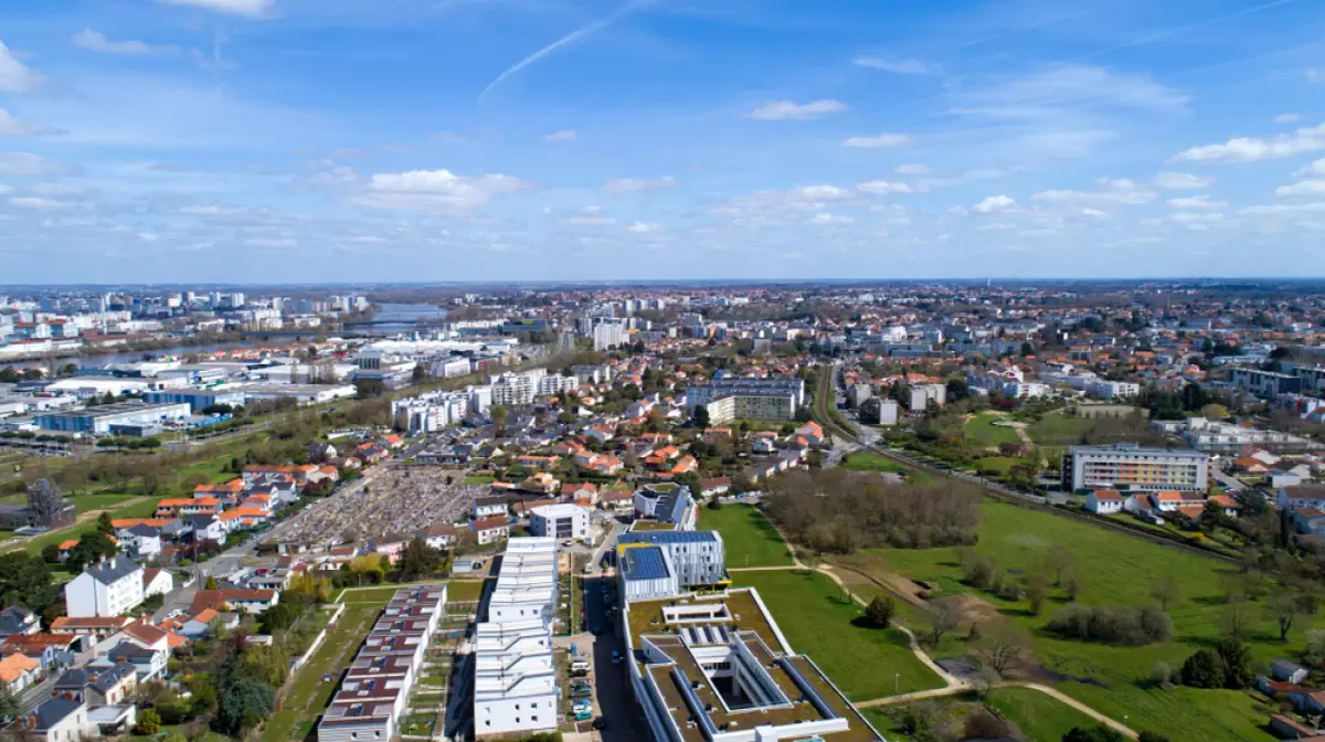 Où investir autour de Nantes ? Où investir à Nantes – vue aérienne sur Rezé