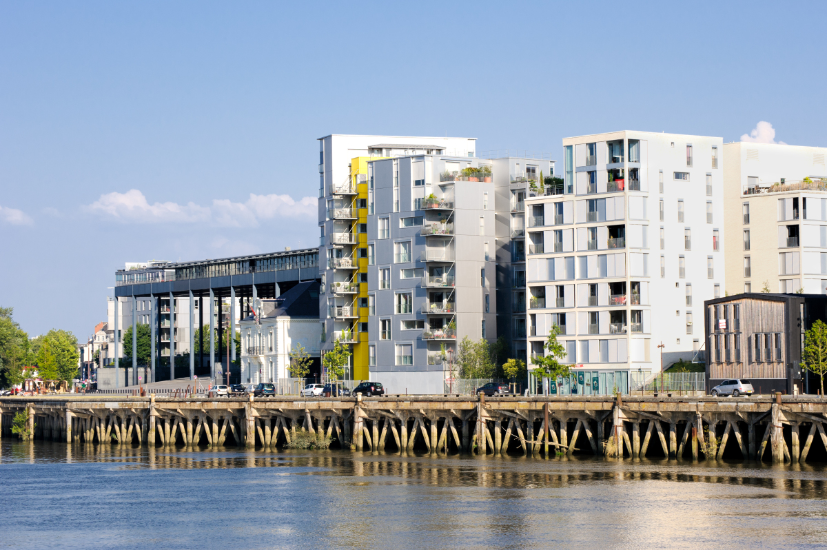 Marché immobilier Nantes – Des immeubles résidentiels à Nantes au bord de la Loire