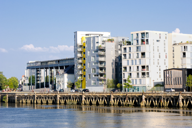 Pinel 2022 – Vue de programmes immobiliers neufs à Nantes sur les bords de la Loire