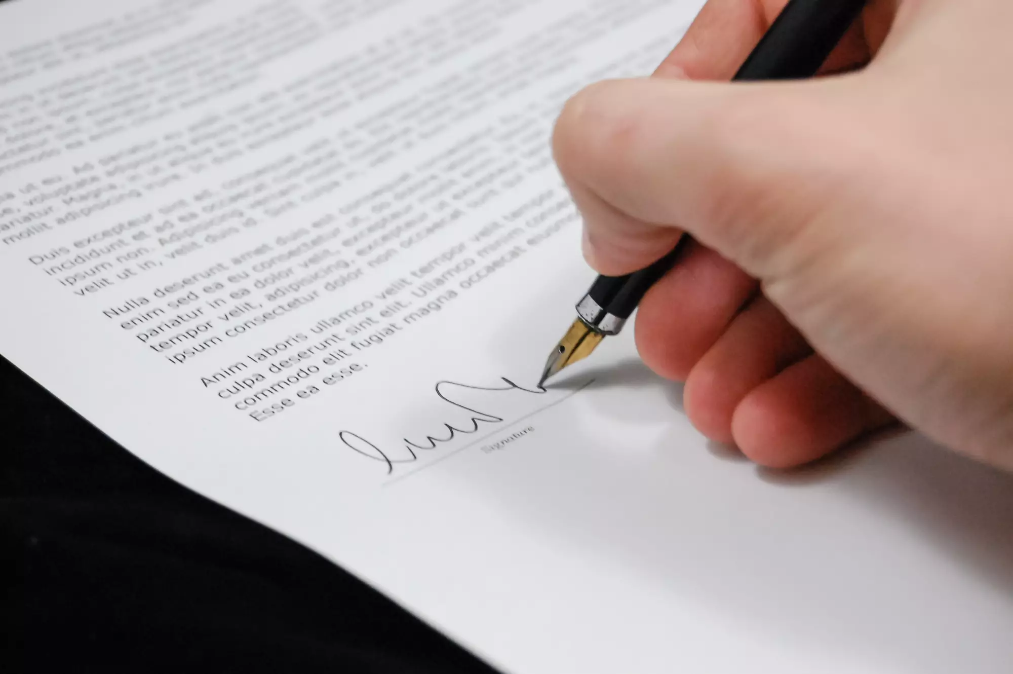 Signature de contrat