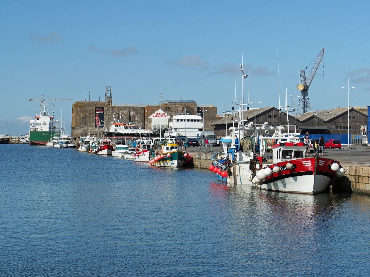 Pinel Saint-Nazaire – Vue de bâteaux de pêche au port de Saint-Nazaire