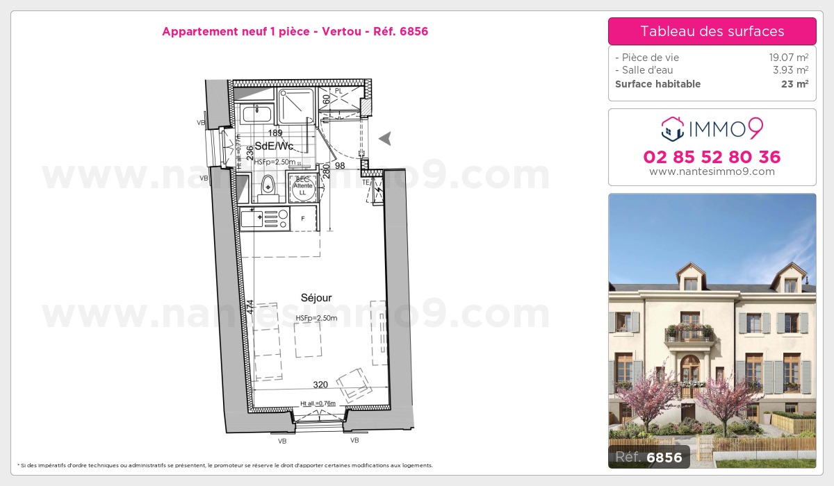 Plan et surfaces, Programme neuf Vertou Référence n° 6856