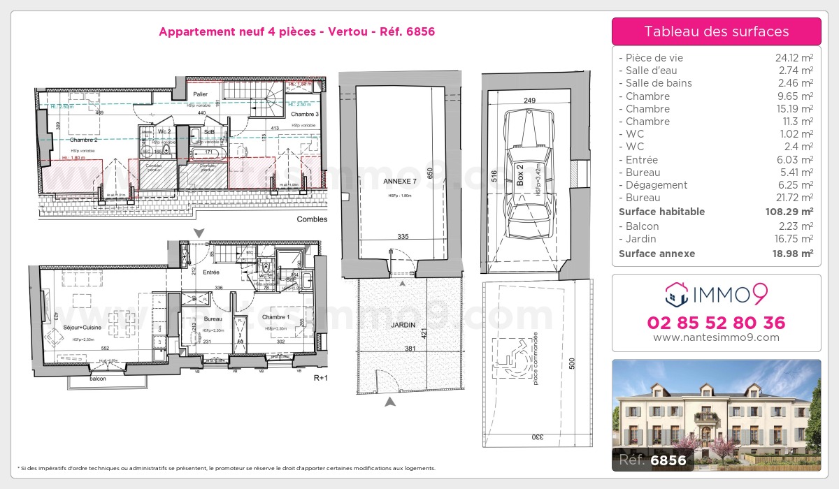 Plan et surfaces, Programme neuf Vertou Référence n° 6856