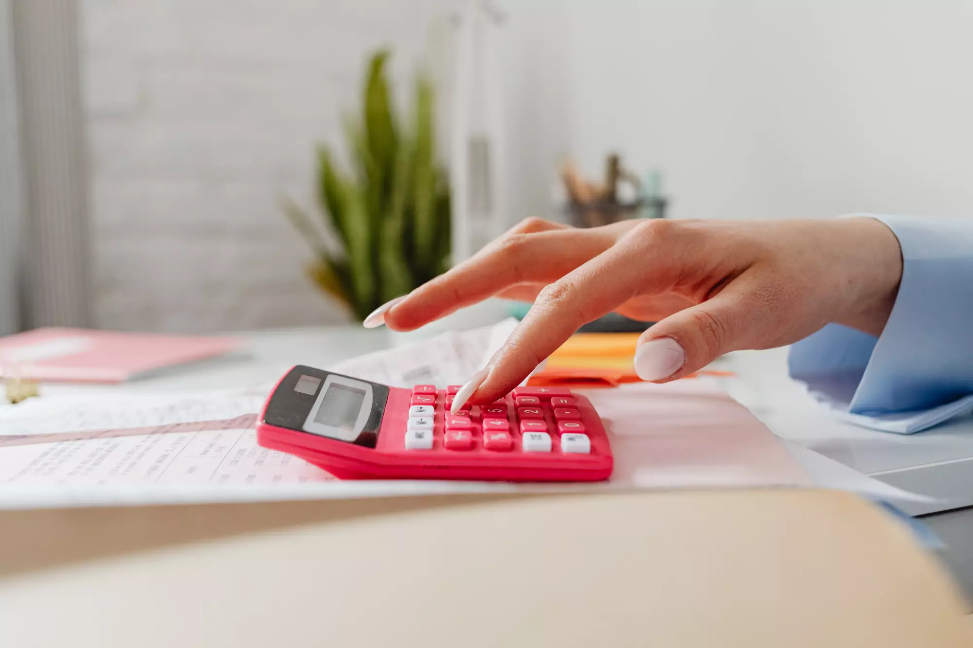 Calculatrice rose