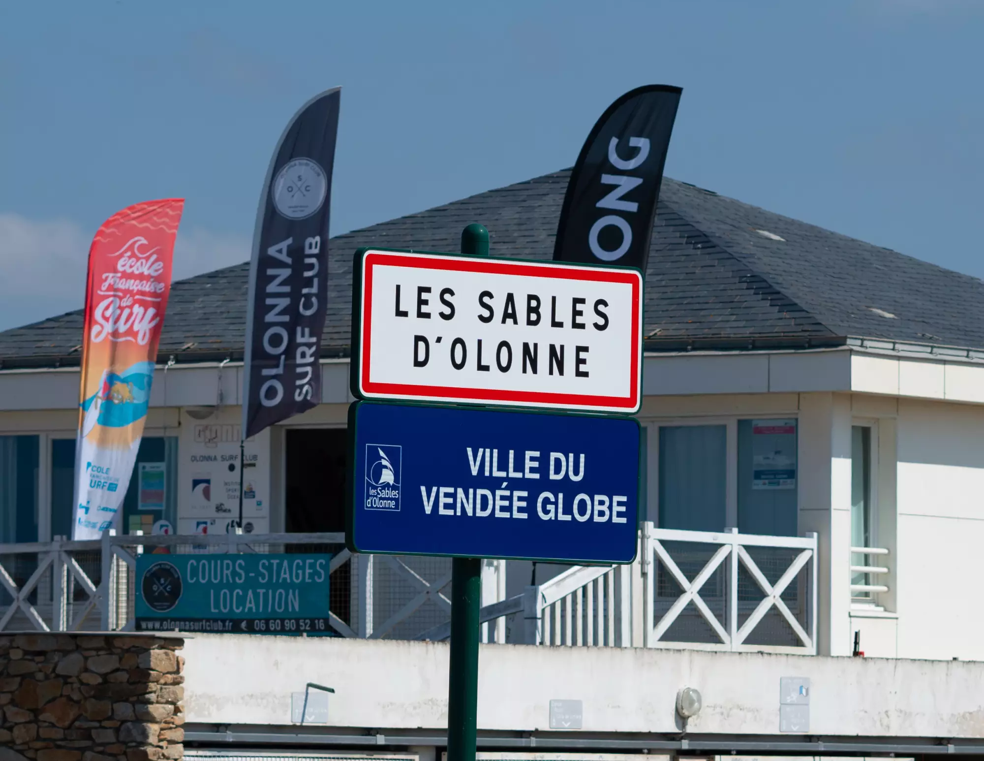 Panneau d'entrée dans la commune des Sables d'Olonne