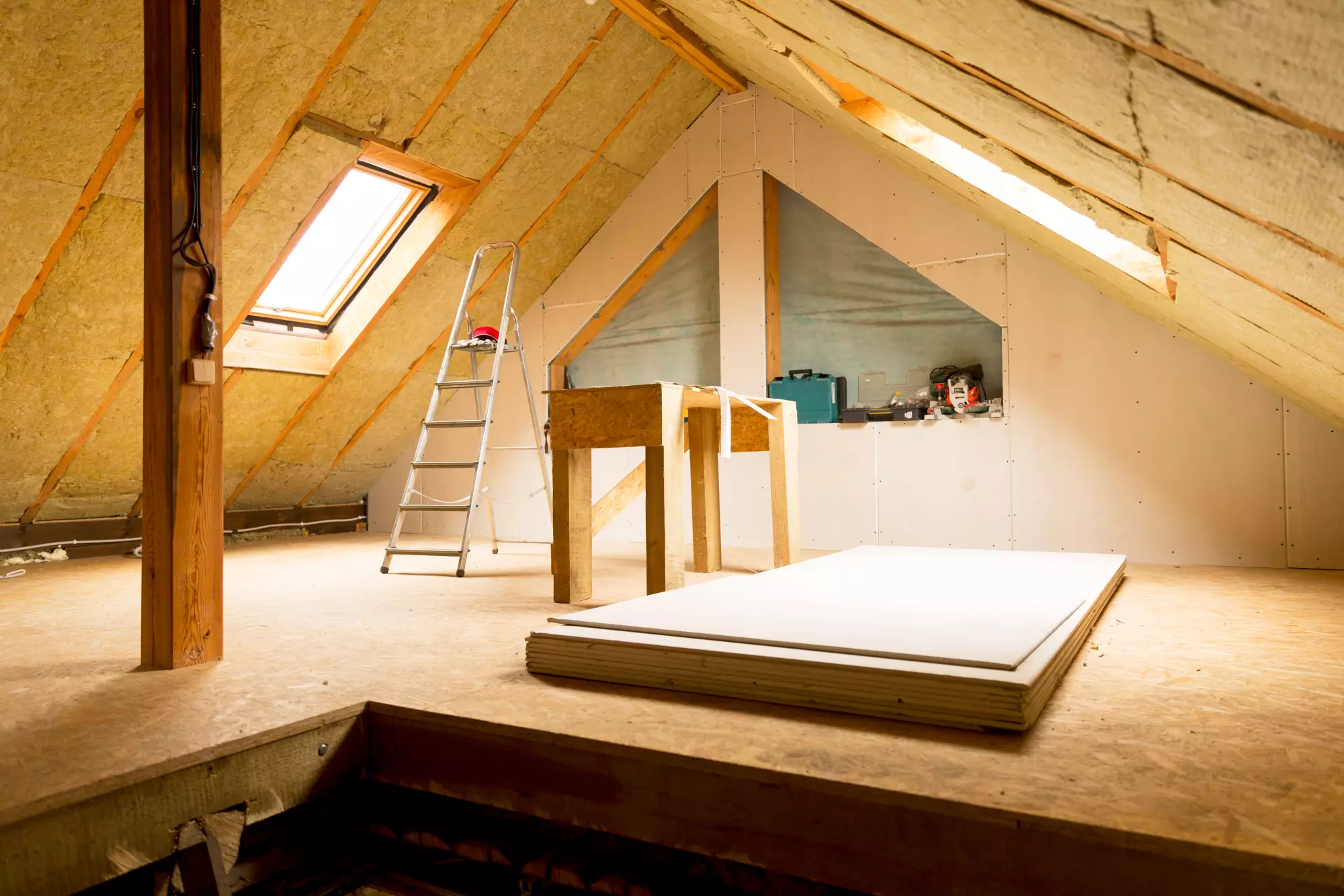 Un chantier d'isolation des combles