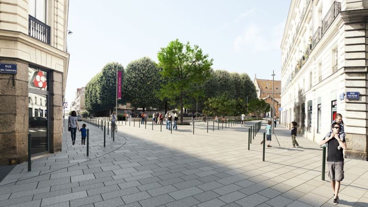 Place Jean V à Nantes : Un espace public réaménagé pour 2024