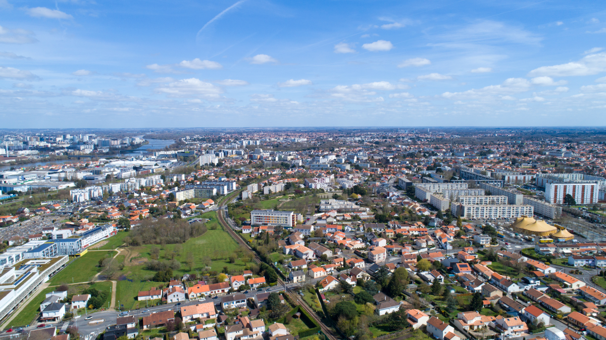 vue du ciel à Rezé