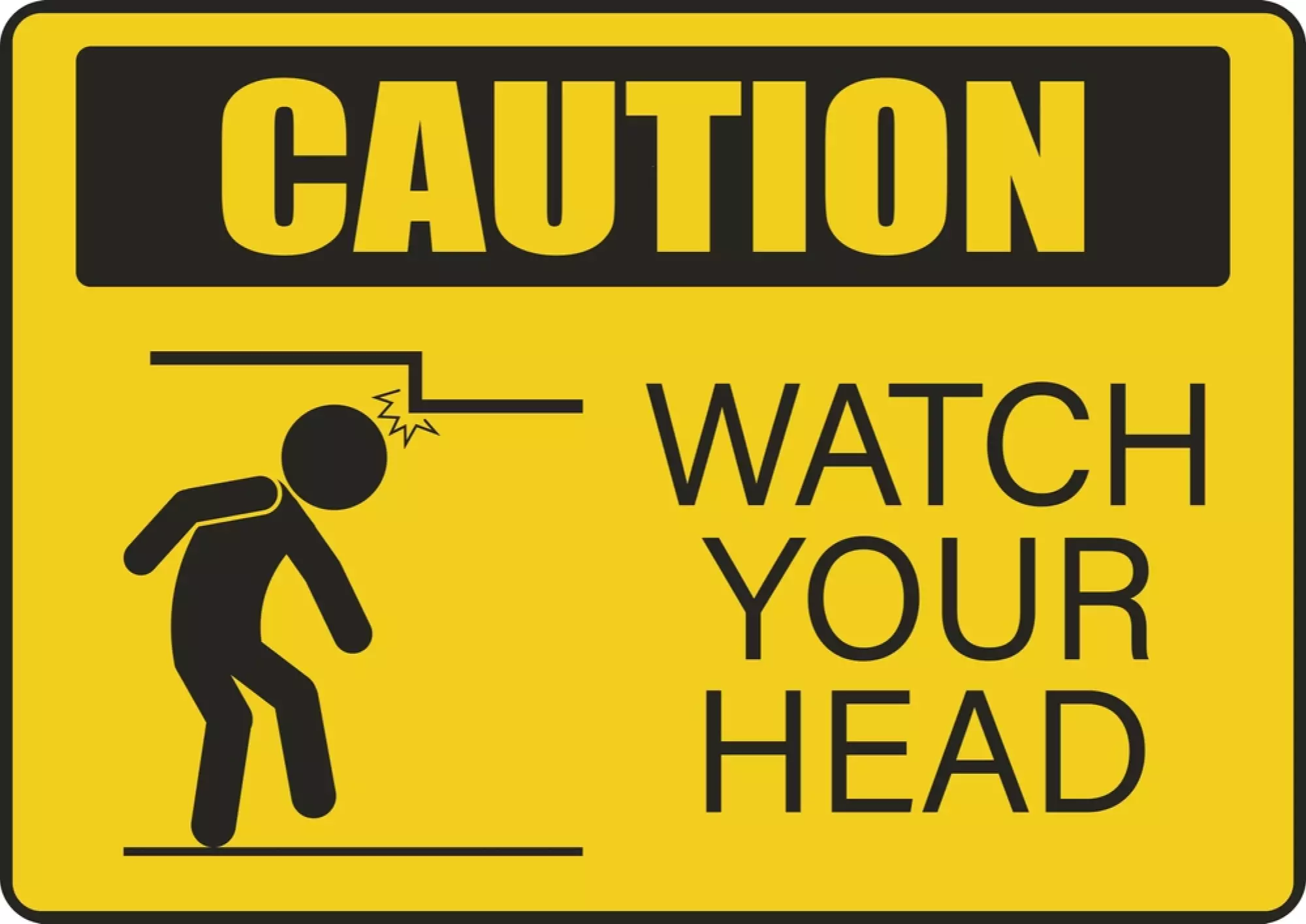 panneau attention a la tête