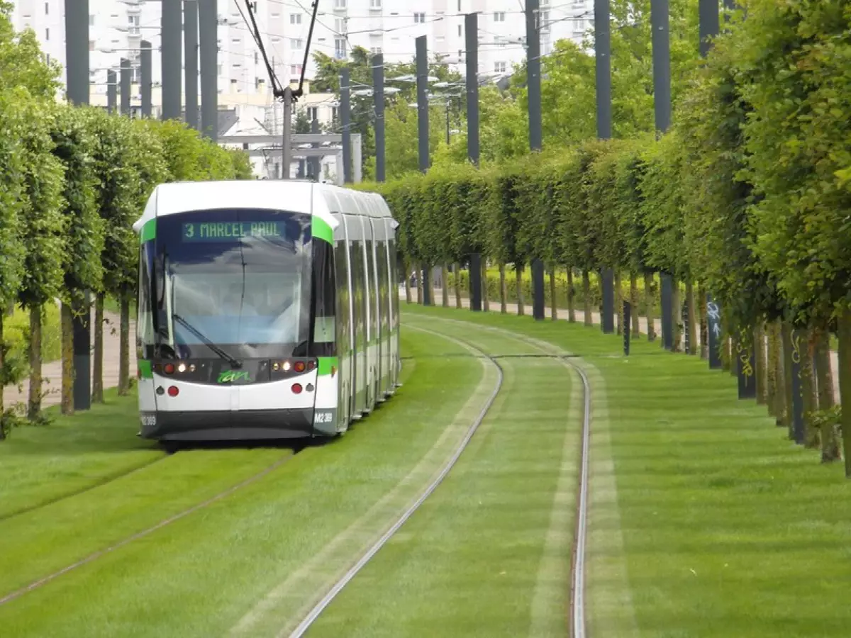 Vue sur la ligne 3 du tramway