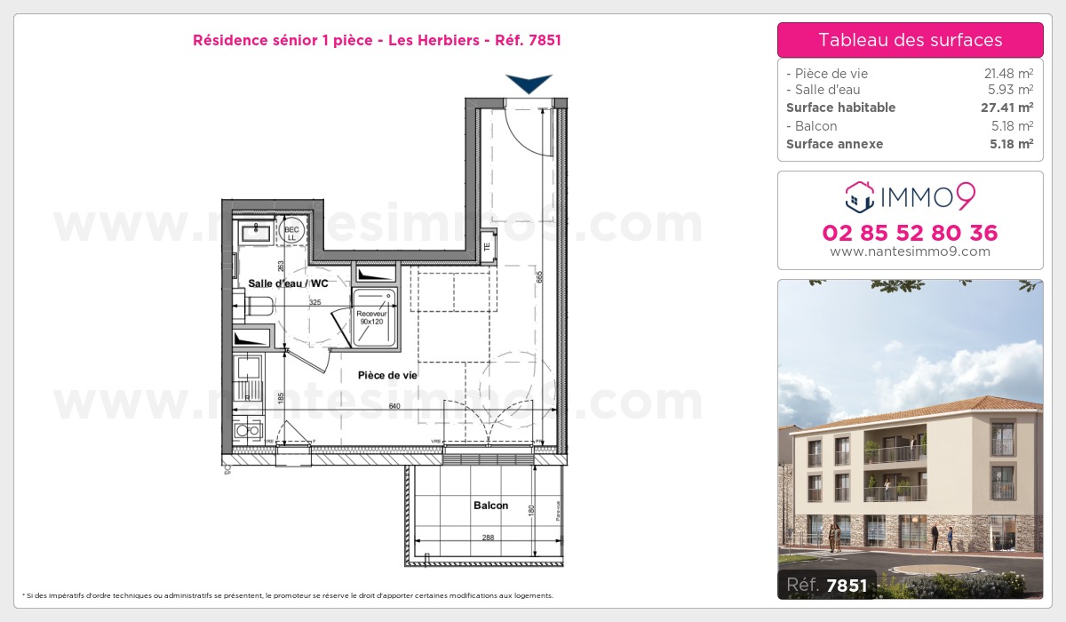 Plan et surfaces, Programme neuf Herbiers Référence n° 7851