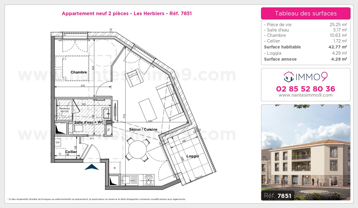 Plan et surfaces, Programme neuf Herbiers Référence n° 7851