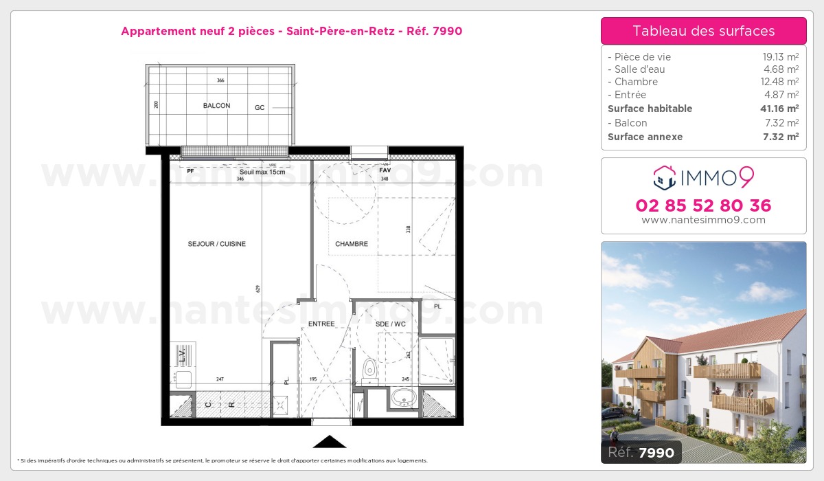 Plan et surfaces, Programme neuf Saint-Père-en-Retz Référence n° 7990