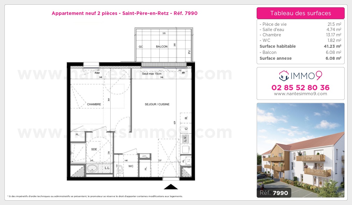 Plan et surfaces, Programme neuf Saint-Père-en-Retz Référence n° 7990