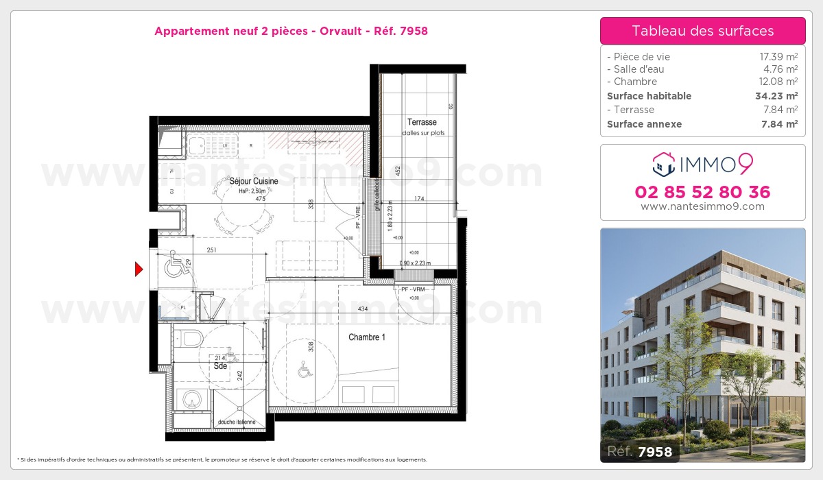 Plan et surfaces, Programme neuf Orvault Référence n° 7958