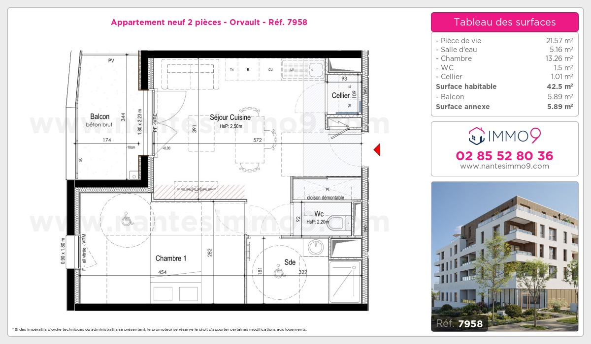 Plan et surfaces, Programme neuf Orvault Référence n° 7958