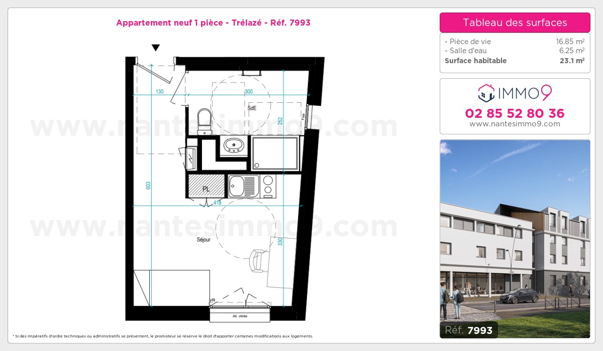 Plan et surfaces, Programme neuf Trélazé Référence n° 7993