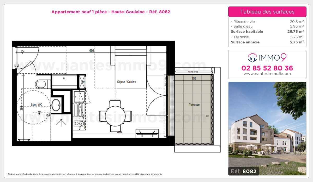 Plan et surfaces, Programme neuf Haute-Goulaine Référence n° 8082