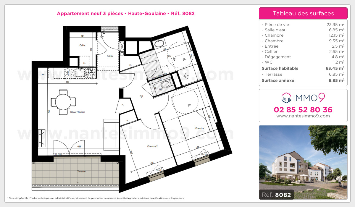 Plan et surfaces, Programme neuf Haute-Goulaine Référence n° 8082