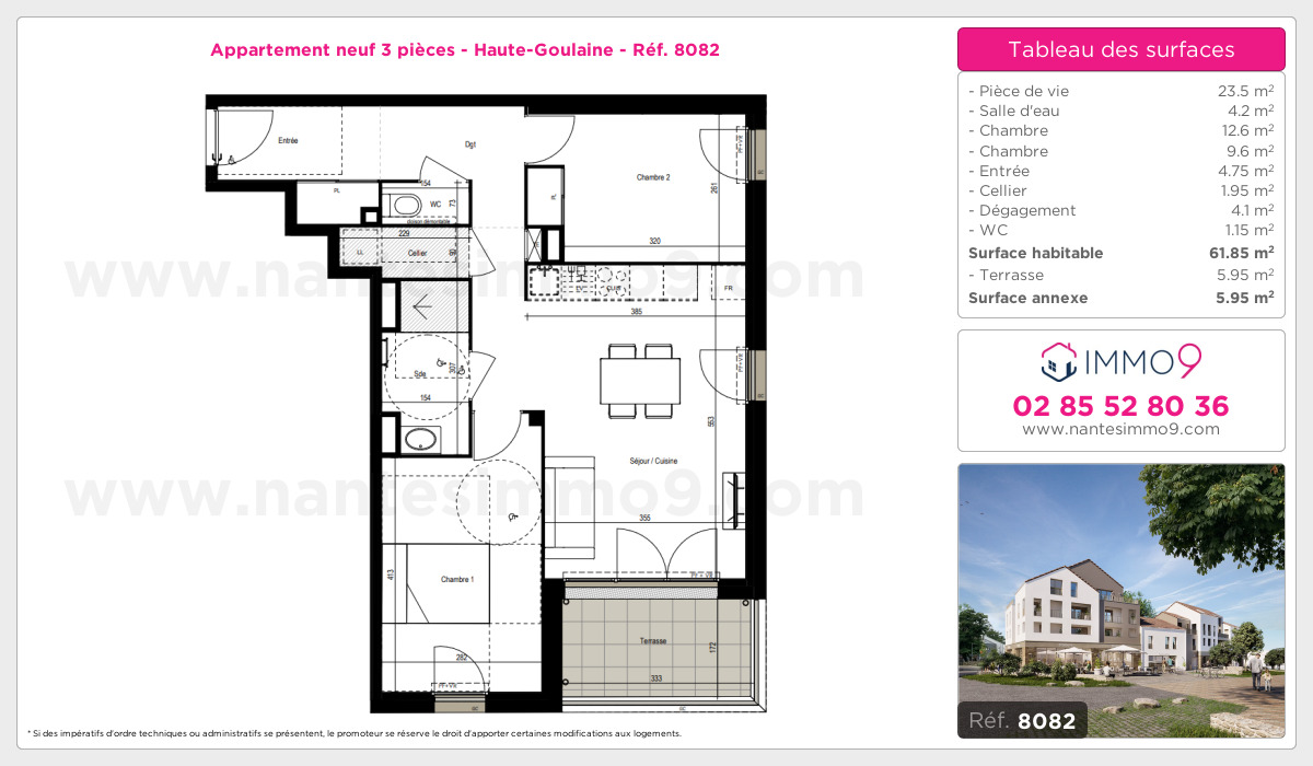 Plan et surfaces, Programme neuf Haute-Goulaine Référence n° 8082