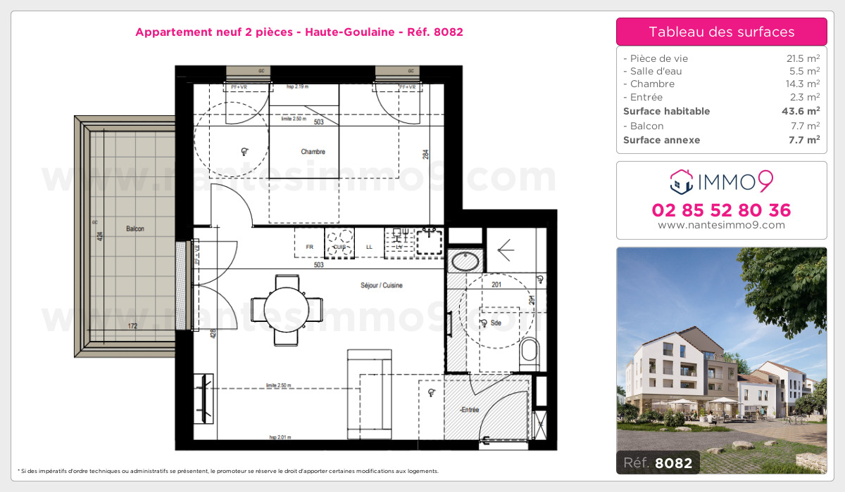 Plan et surfaces, Programme neuf Haute-Goulaine Référence n° 8082