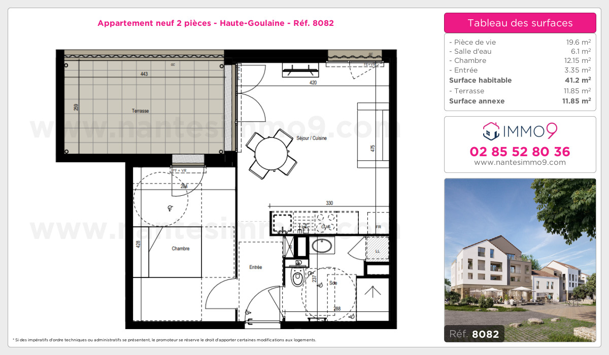 Plan et surfaces, Programme neuf Haute-Goulaine Référence n° 8082