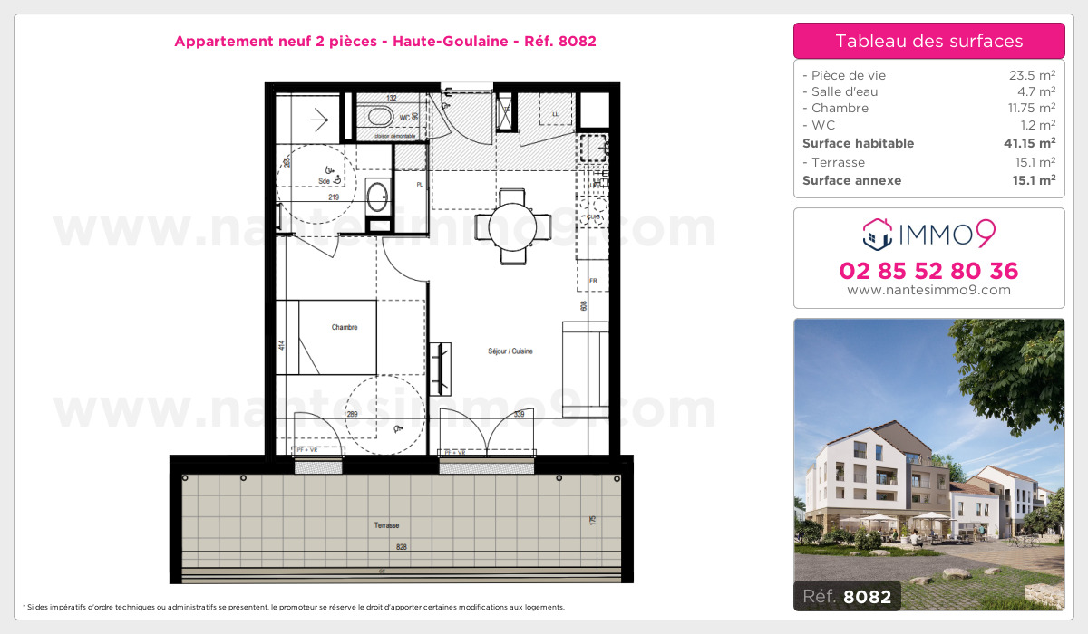 Plan et surfaces, Programme neuf Haute-Goulaine Référence n° 8082